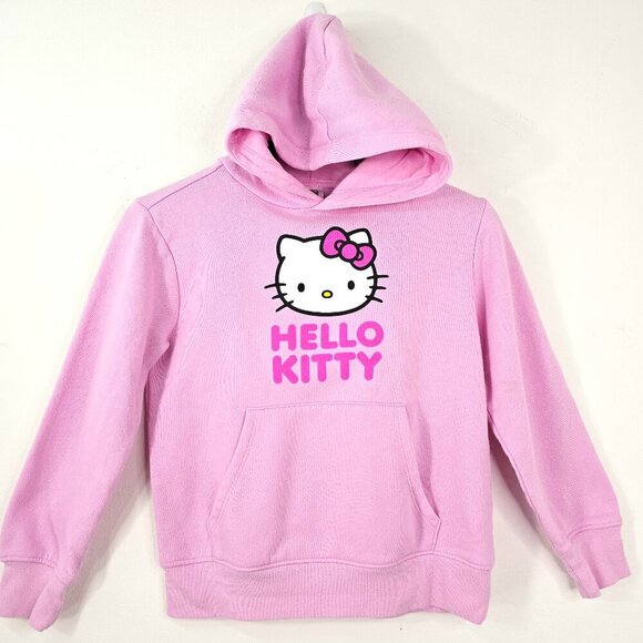 HELLO KITTY Pink Pullover Hoodie Girls size 8 - Picture 1 of 6